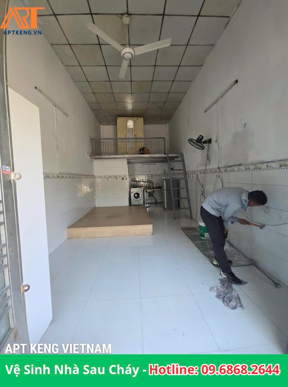 Dịch vụ vệ sinh nhà cháy Long An