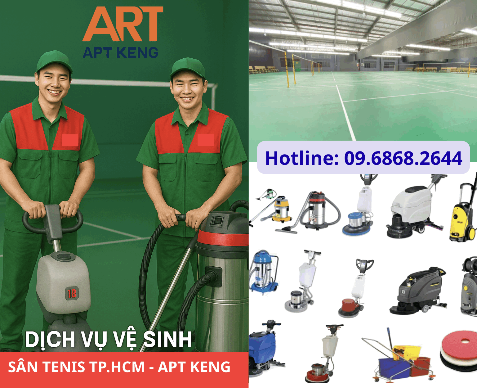 Dịch Vụ Vệ Sinh Sân Tenis Tp.HCM - KENG SERVICES